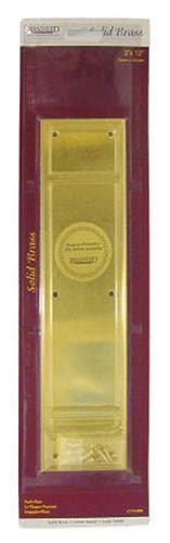 (12 Pack) Solid Brass Push Plate