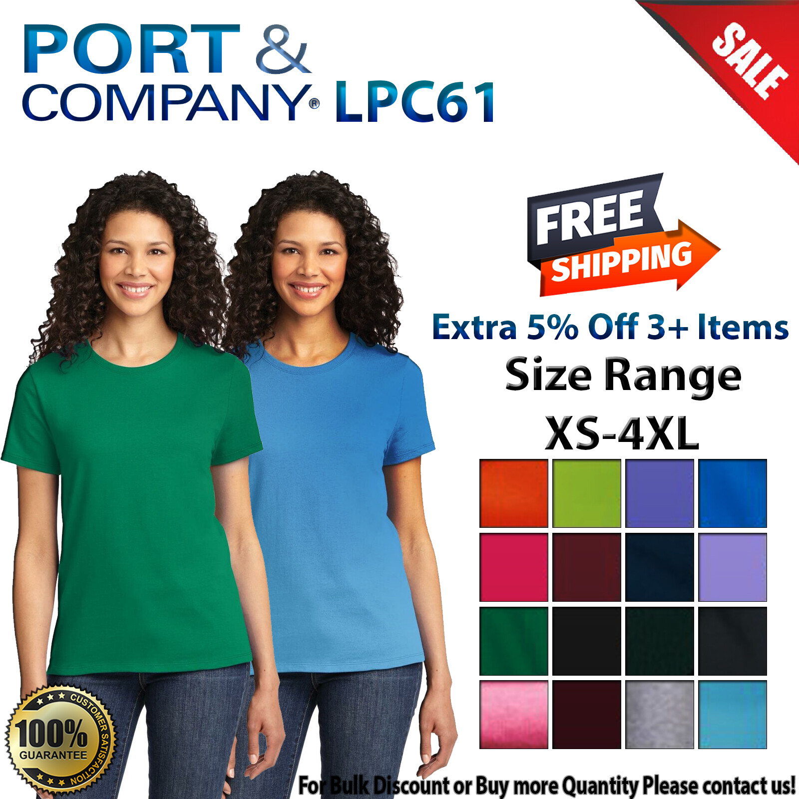 Port & Company LPC61 Womens Short Sleeve Essential Crew Neck Stylish T-Shirt