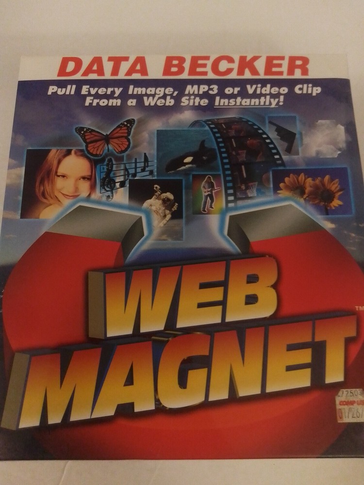 Data Becker Web Magnet Image / Video Capture Utility For Windows 95 to XP New