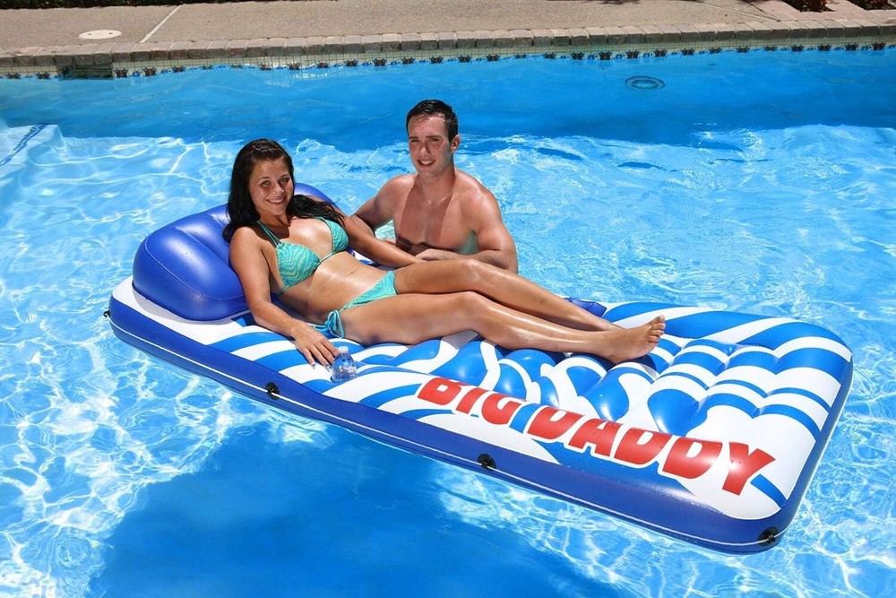 Big Daddy Large Swimming Pool Float Mattress, Blue
