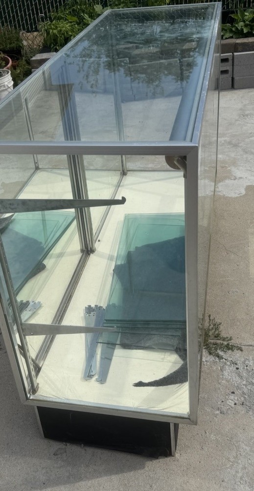 Glass Display Case For Store With Shelves & Lock