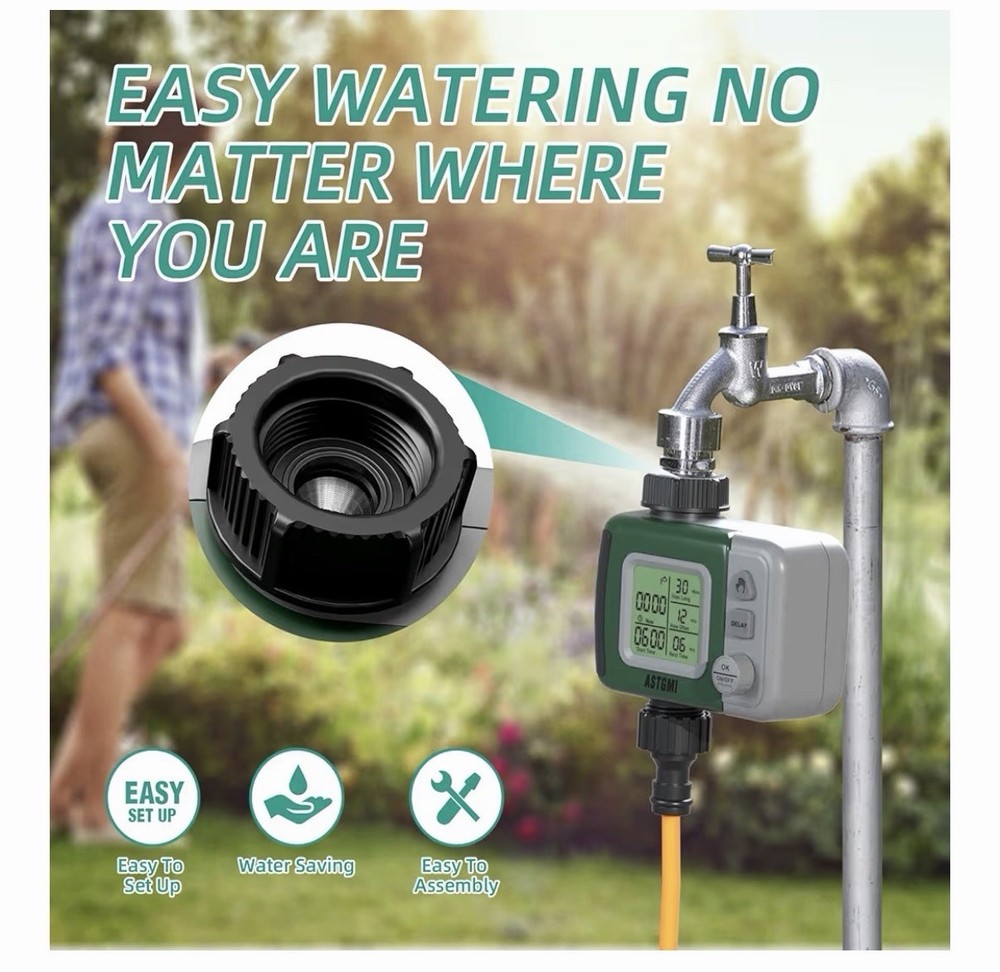 Sprinkler Timer Outdoor Water Timer Programmable Hose Faucet Timer Delay/Auto