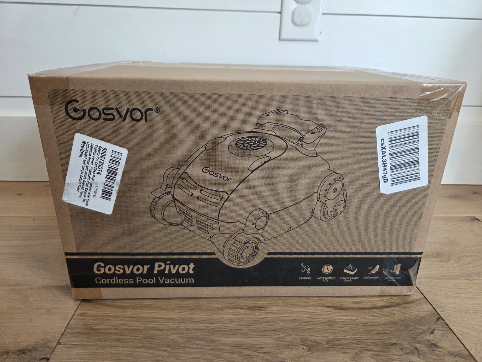 (SEALED) Gosvor Pivot Cordless Robotic Pool Vacuum