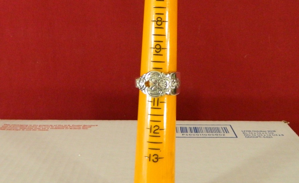 5 Silver Plated Spoon Rings Size 10