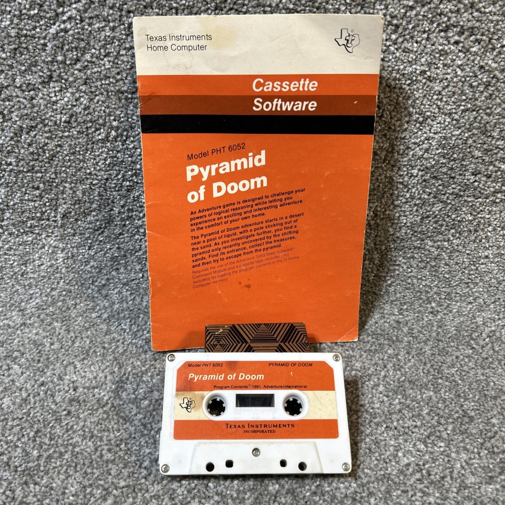 Texas Instruments Computer TI99/4A Games Cartridges Cassettes Manuals - UNTESTED