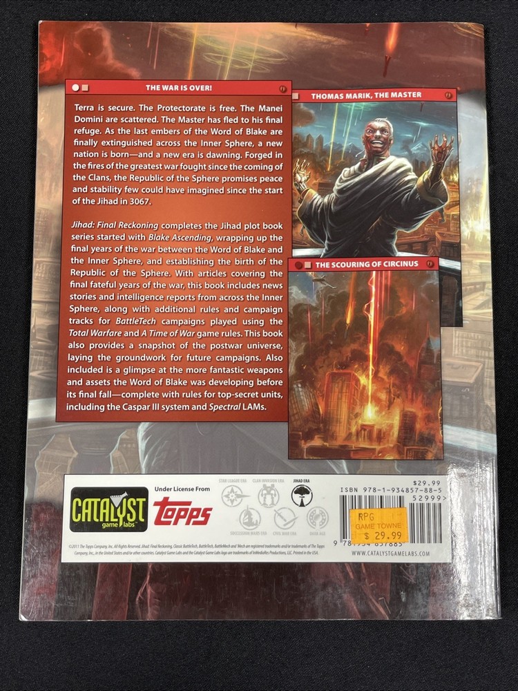 BattleTech 35307: Jihad Final Reckoning Sourcebook Catalyst