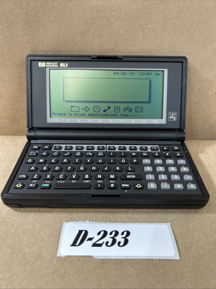 HP 95LX Palmtop Handheld Computer MS-DOS Tested Working Vintage PC