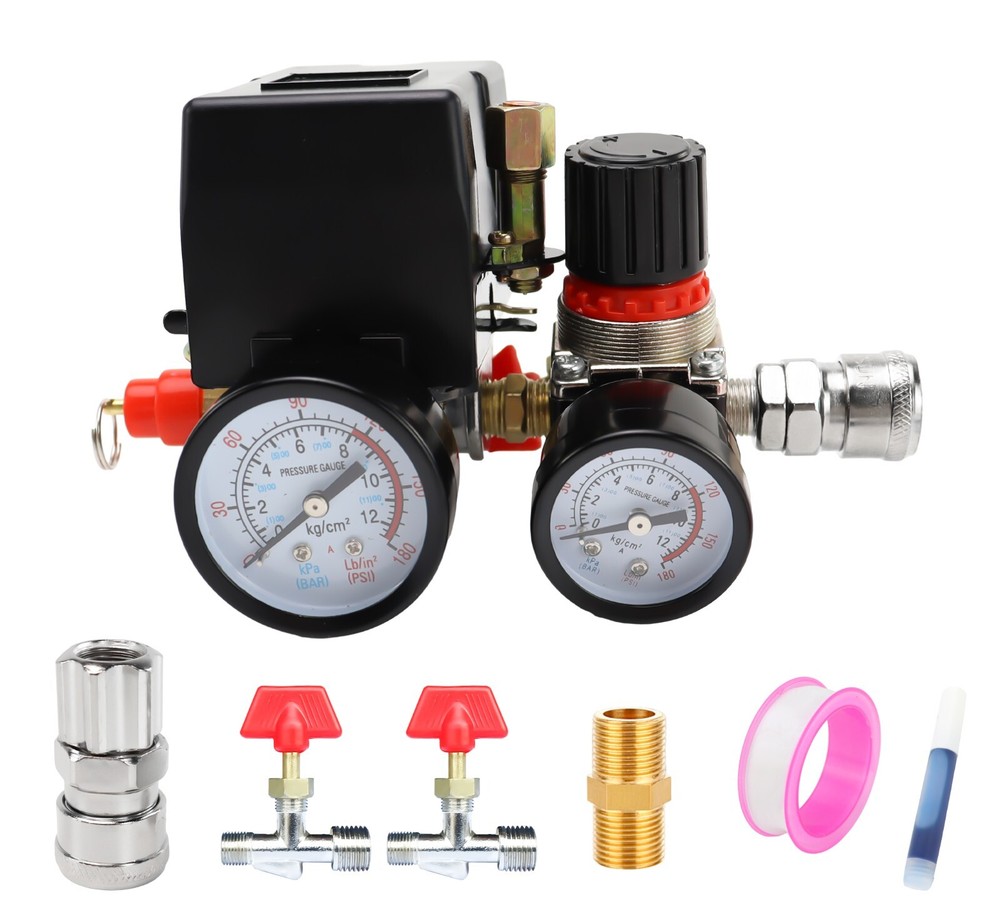 Pressure Switch Manifold Regulator Gauges Air Compressor Pressure Switch Control