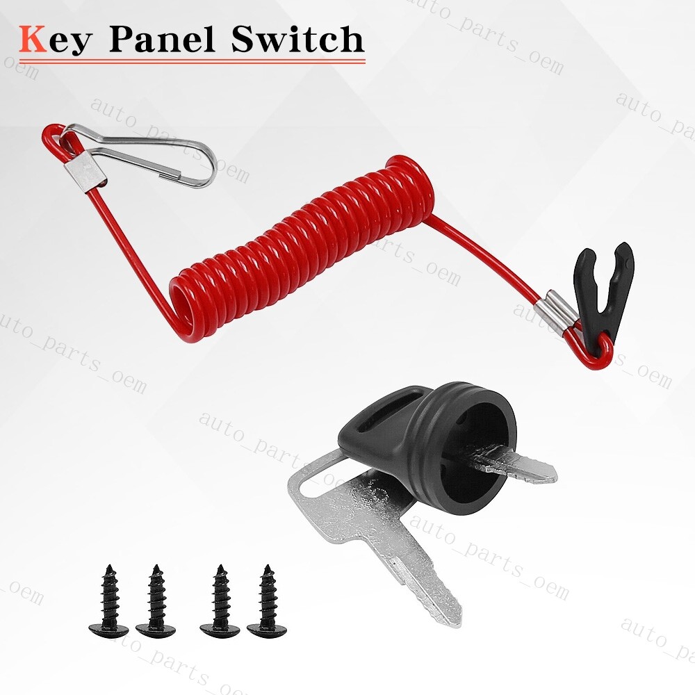 Outboard Single Engine Key Switch Assembly Panel Fits For Yamaha 704-82570-12-00