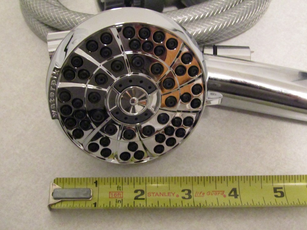 Waterpik High Pressure Shower Head "Modified" Hand Held 6 Settings Chrome Finish
