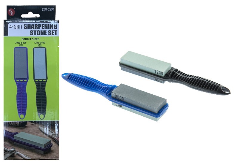 BONSAI TOOL SHARPENING STONE SET - 2 Sided Handles Grits 2000, 800, 1200, 600