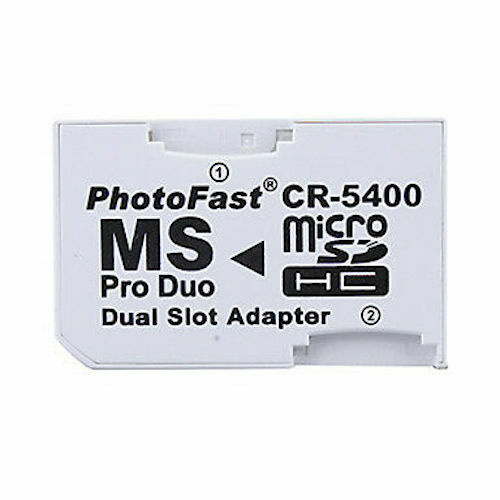 Dual Micro SD TF To Memory Stick MS Pro Duo PSP Card 2 Slot Adapter Converter S