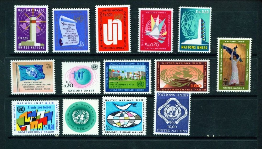 1970 UN Mint Geneva Stamps - Never Hinged - Complete