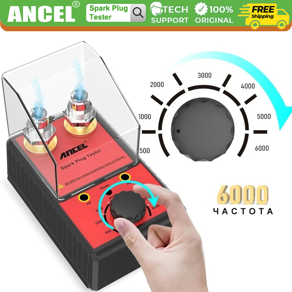 Car Spark Plug Tester Ignition System Tester Double Hole Spark Plug Analyzer