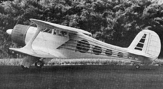 Beechcraft Staggerwing 64" Wingspan RC Model Airplane Printed Plans & Templates