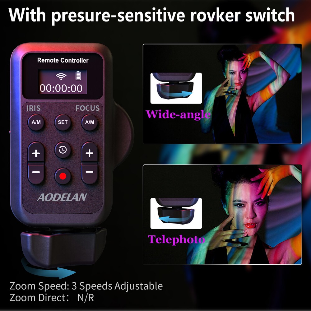 Camcorder Wireless Remote Control for Sony Canon Zoom Focus Recording Video IRIS