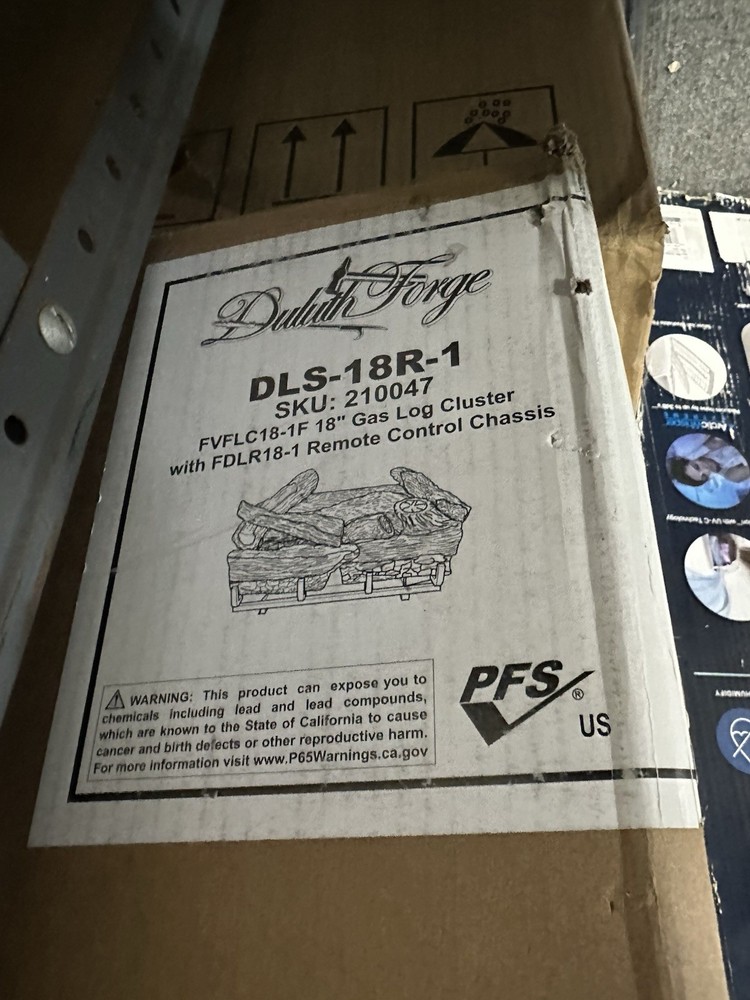 duluth forge DLS-18R-1  18" Gas Log Cluster with FDLR18-1 Remote Control Chassis