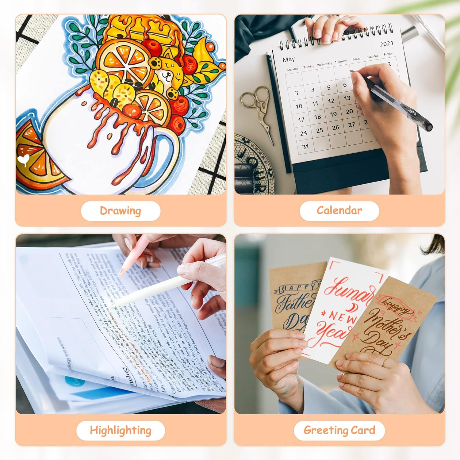 120 Pack Glitter Gel Pens Set, ZSCM 60 Colors Glitter Pens With 60 Refills, Colo