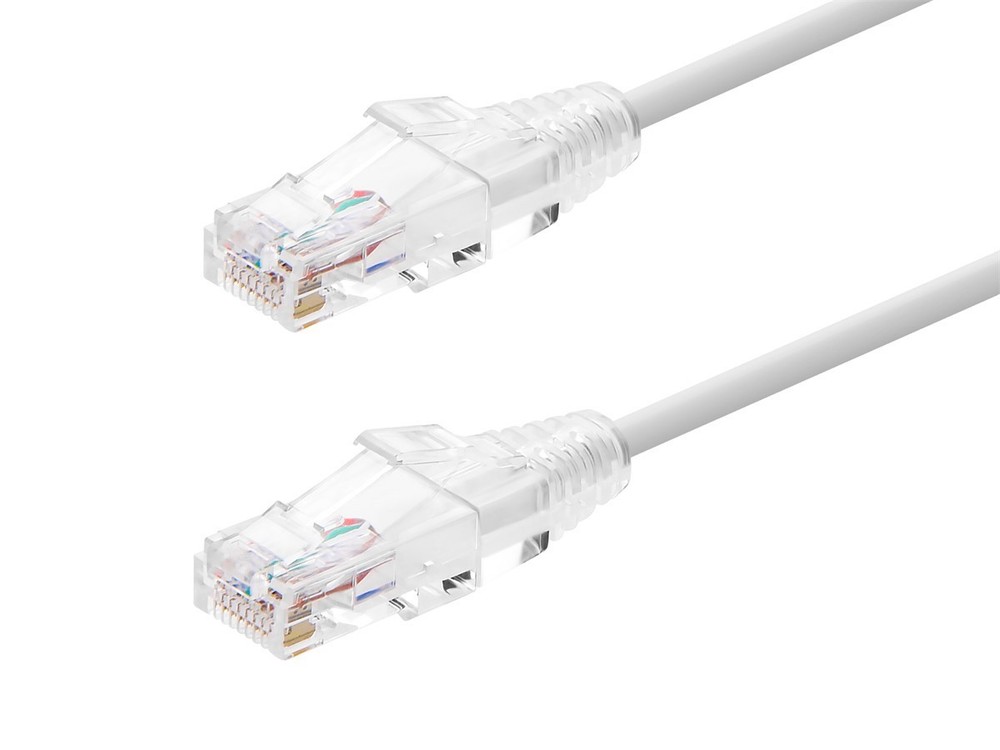 Monoprice Cat6 Ethernet Patch Cable - 50 feet - White | Snagless RJ45 Stranded