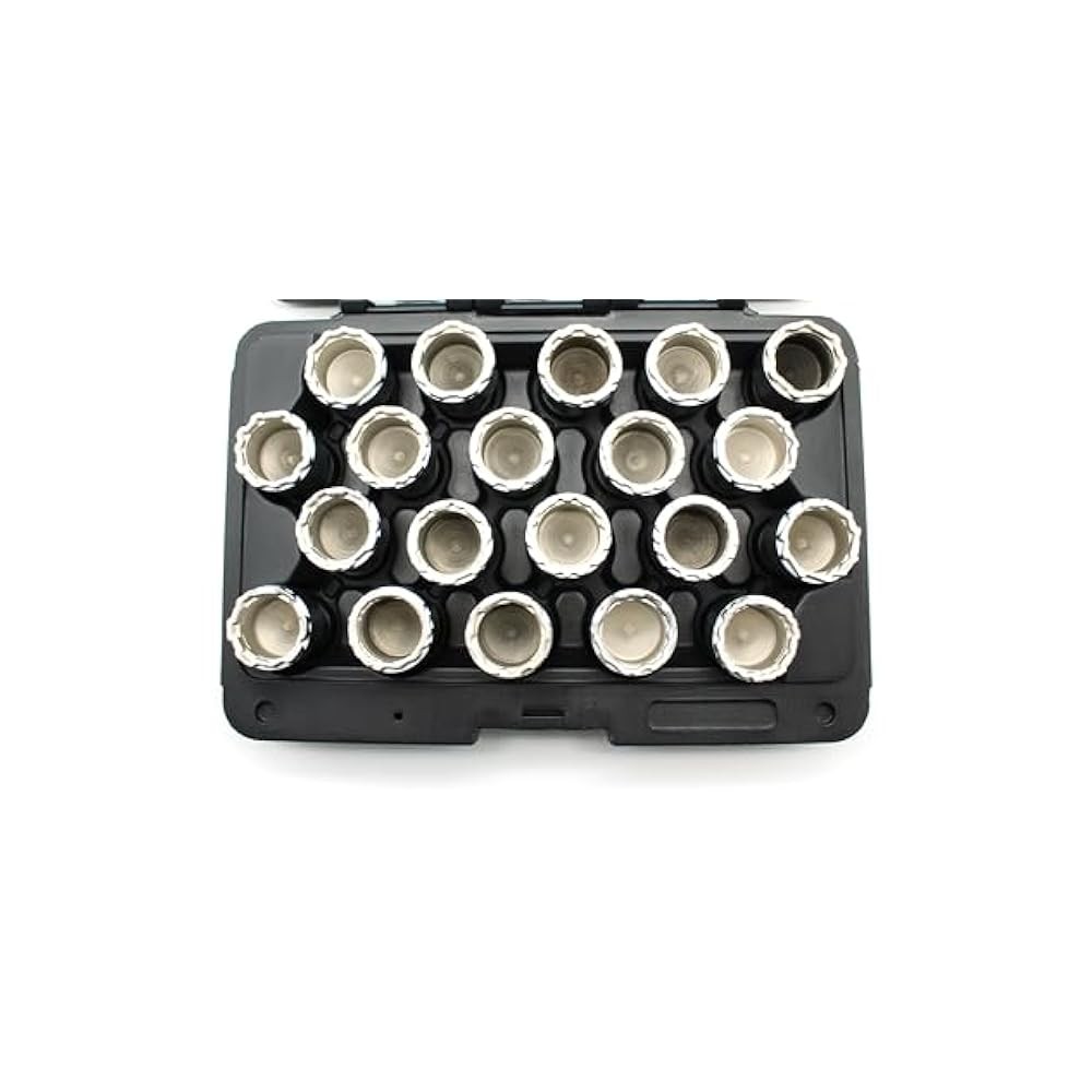 Car Lug Nut Security Removal Set, 20 Pcs Socket Key System for Vehicle