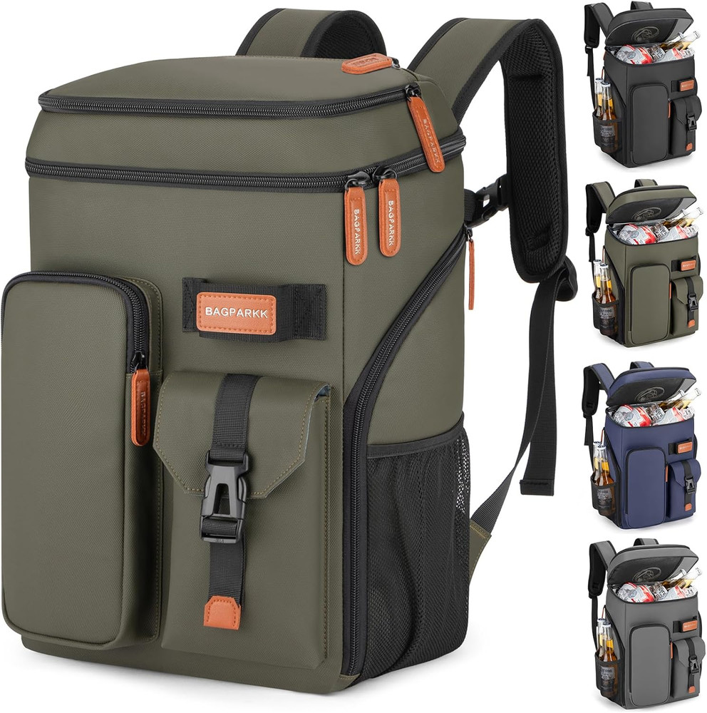 Insulated Cooler Backpack,33/45 Cans Multifunctional Double Deck Leakproof Coole