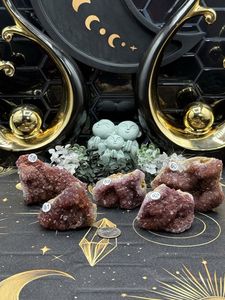 Natural Red Capped Amethyst Specimens Free shipping & Gift