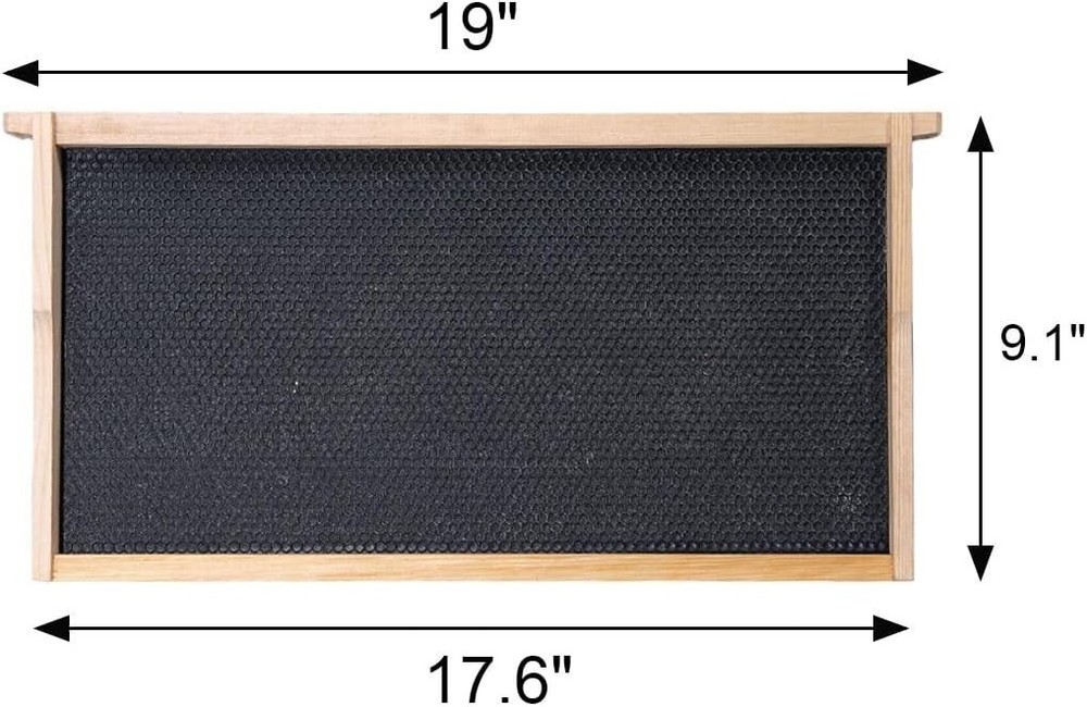 20-Pack Beehive Deep Frames & Waxed Foundations, 9-1/8" (Black)