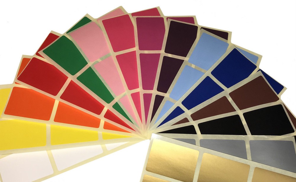 Extra Large 50 x 70mm Rectangular - Colour Coded Stickers / Sticky Labels