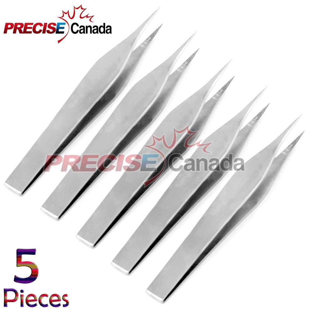 Set Of 5 Feilchenfeld Splinter Forceps 4.5" Serrated Surgical Instruments