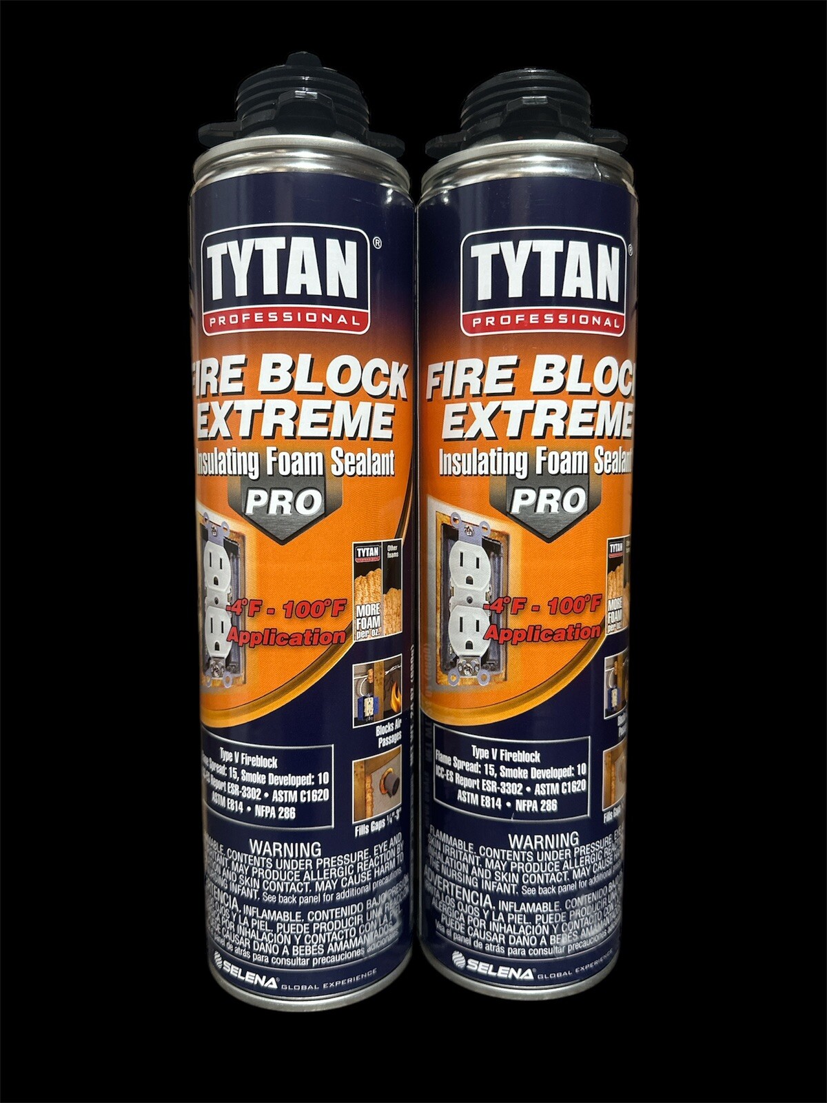 TYTAN Professional Fire Block Extreme Foam Sealant 24 oz (12 Cans)