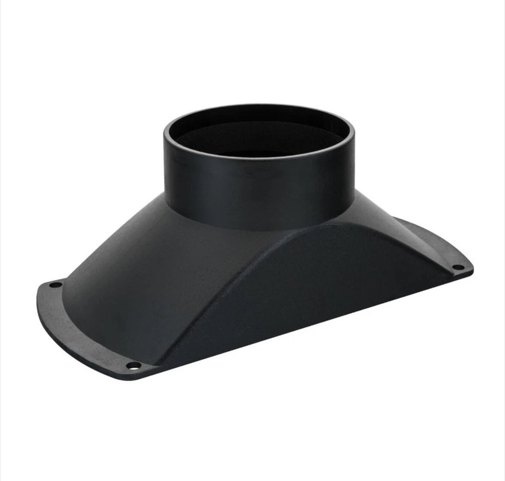 POWERTEC 70150 Rectangular Dust Hood - 4” ABS Plastic Collector