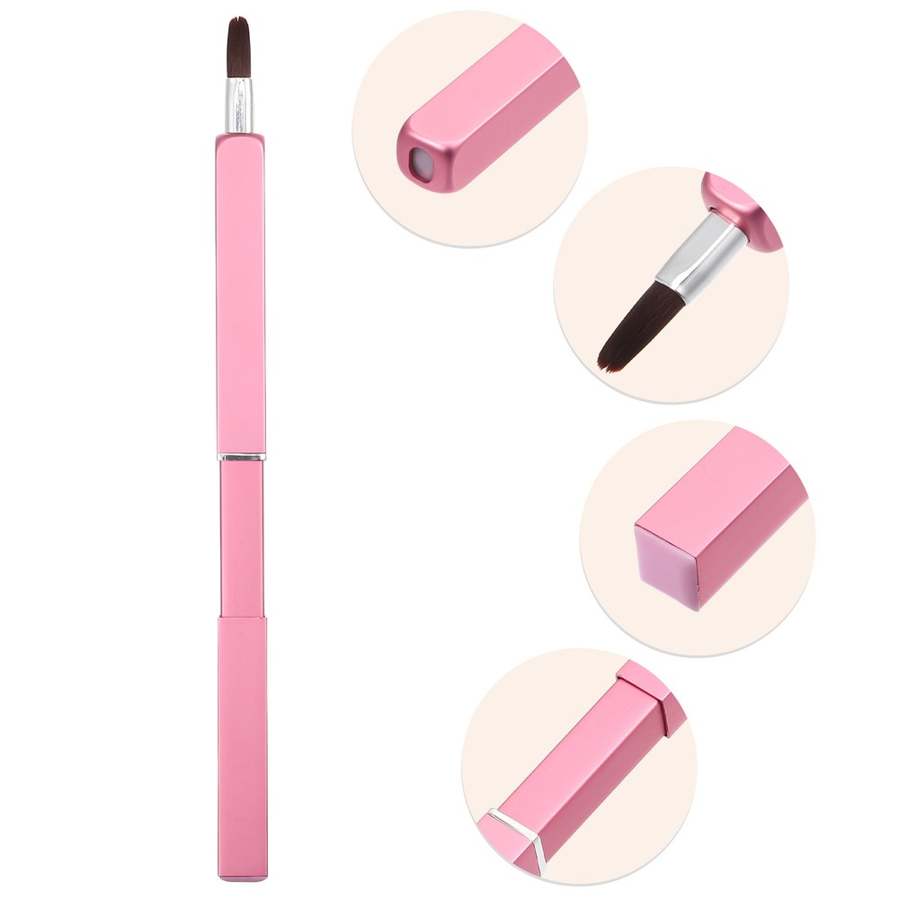 1Pcs Lipstick Brushes Makeup Brush Tool Applicators Set Square Shape Pink