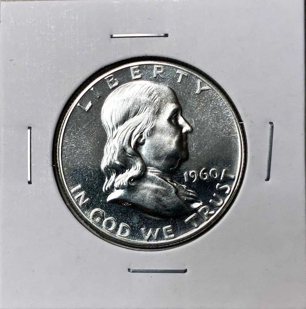 1960 Full Bell Lines Proof Silver Franklin Half Dollar