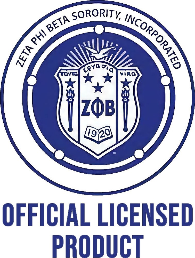 Zeta Phi/Φ Beta Large Letter Iron-On Patch Set [White - 4"]