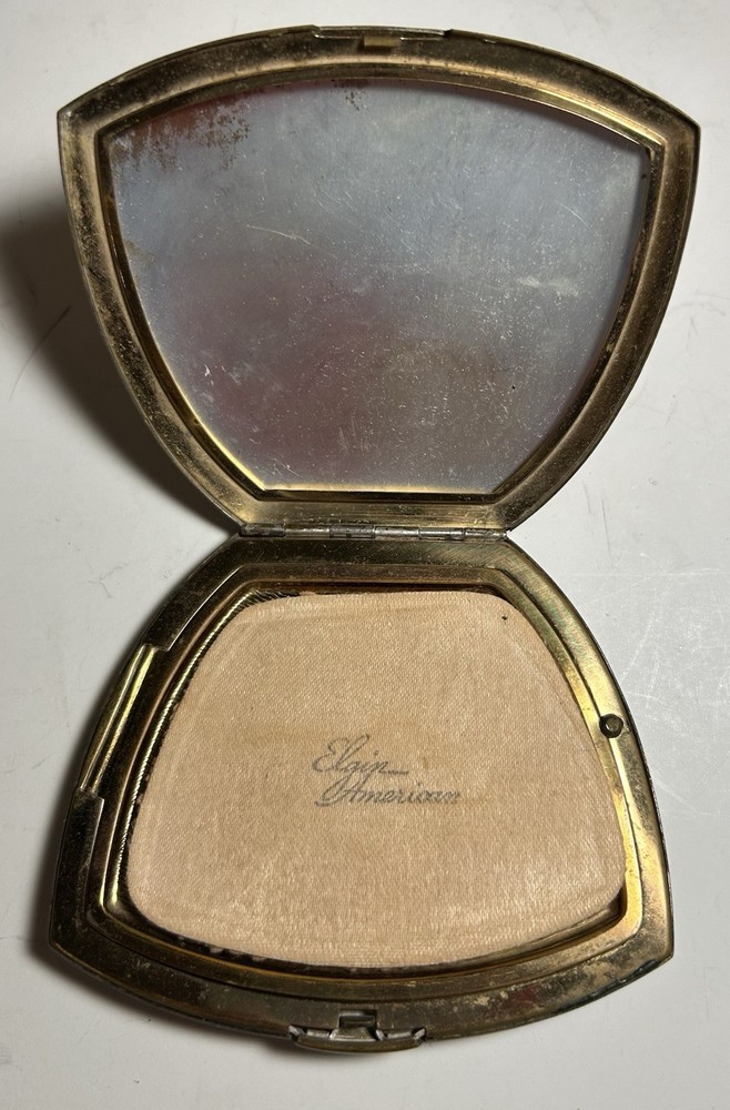 Vintage Compact. Face Powder And Puff.