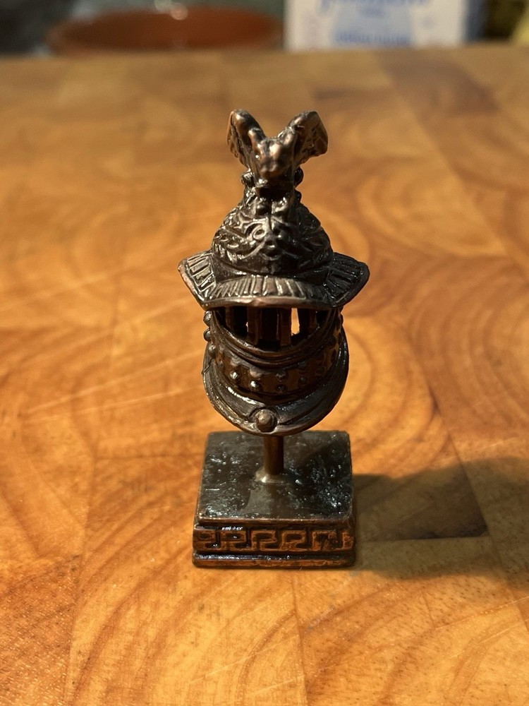Gladiator warrior helmet figurine