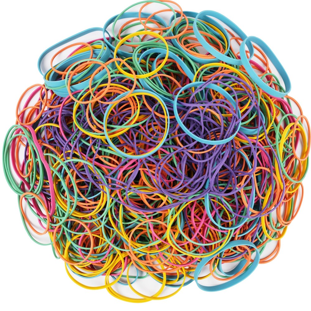 AMUU Rubber Bands Assorted Size Multicolor 0.5 lb