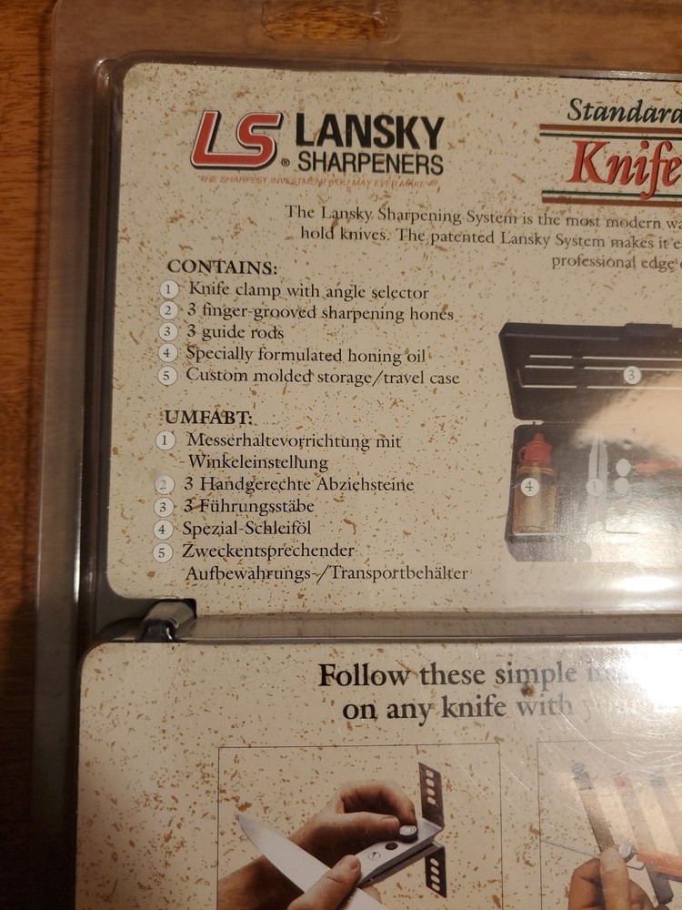 Lansky Knife Sharpening System Standard Precision 3-Stone With Mount - LKC03