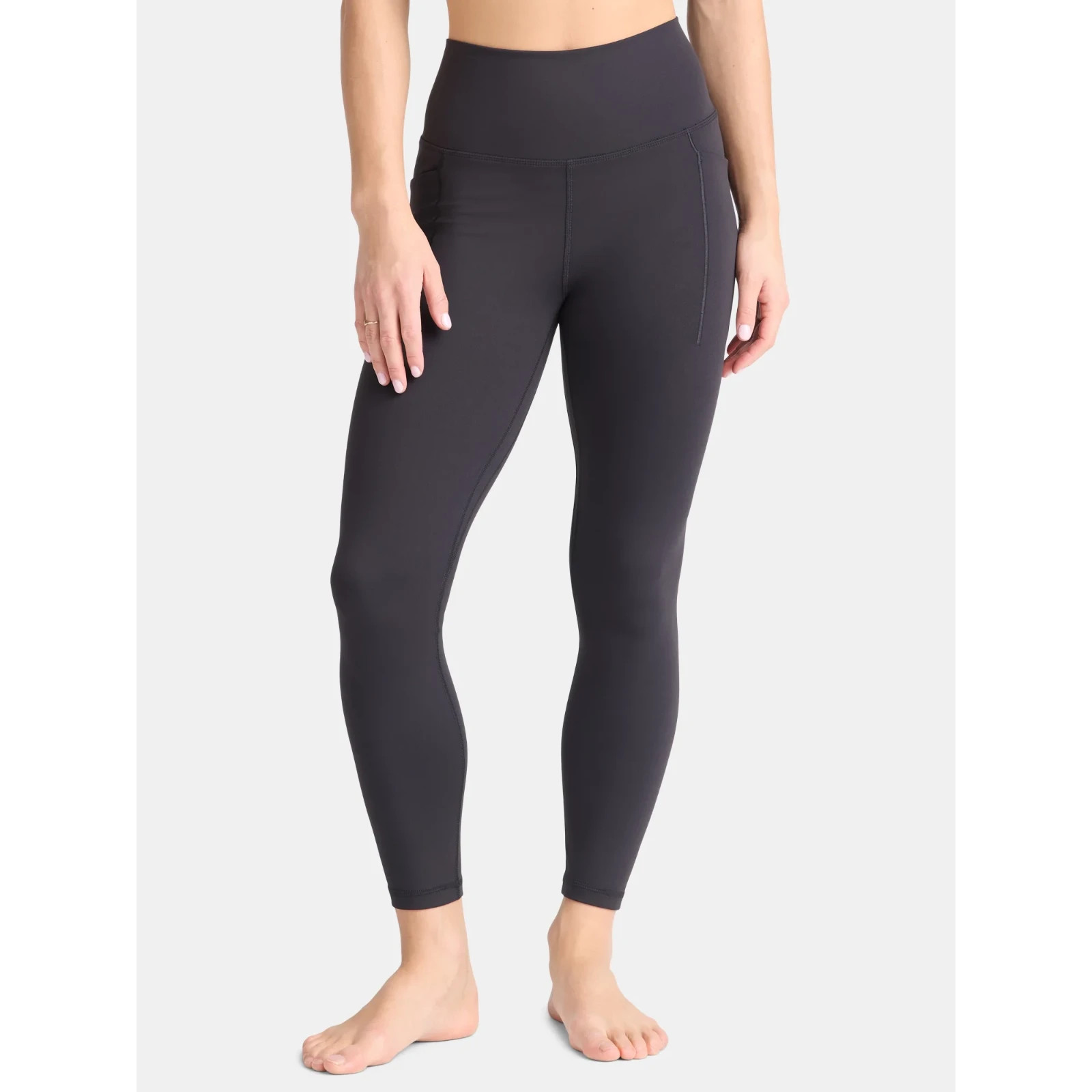 Avia Women's Soft Sculpt High Rise Leggings LARGE (12-14) Black W Pockets New