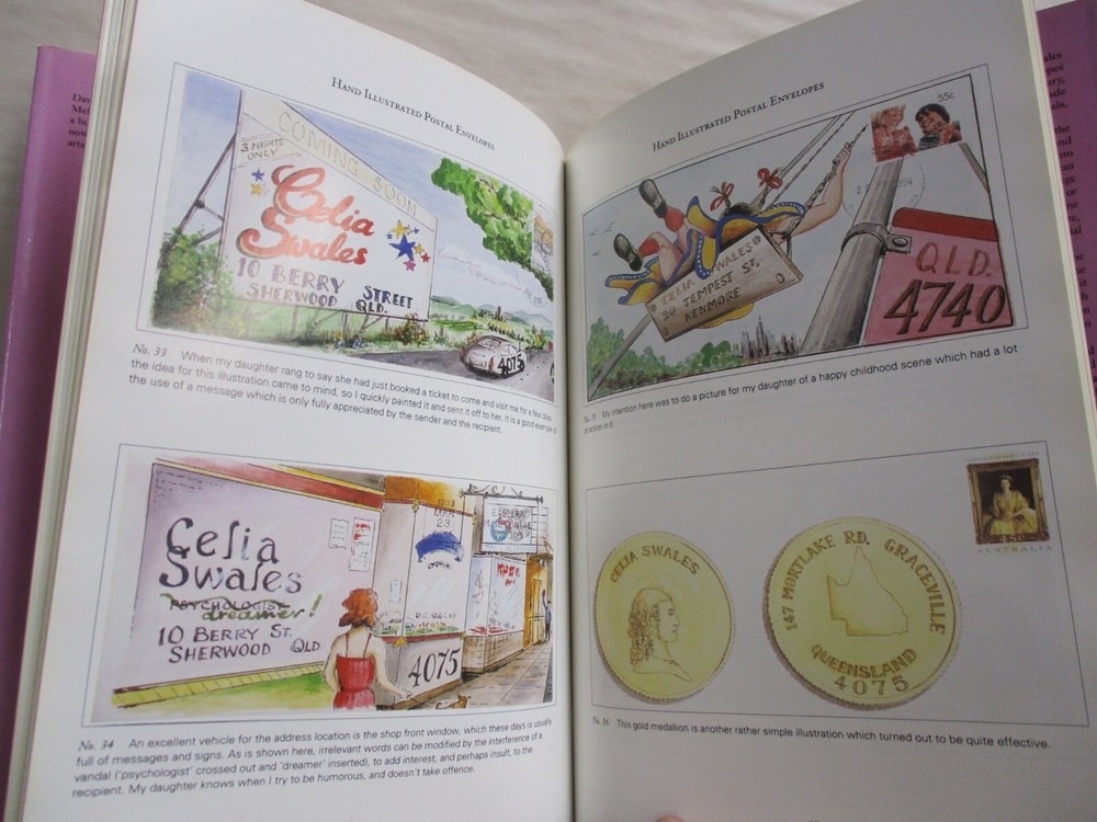 Hand Illustrated Postal Envelopes by David Swales Hardcover Philatelic Book 1996