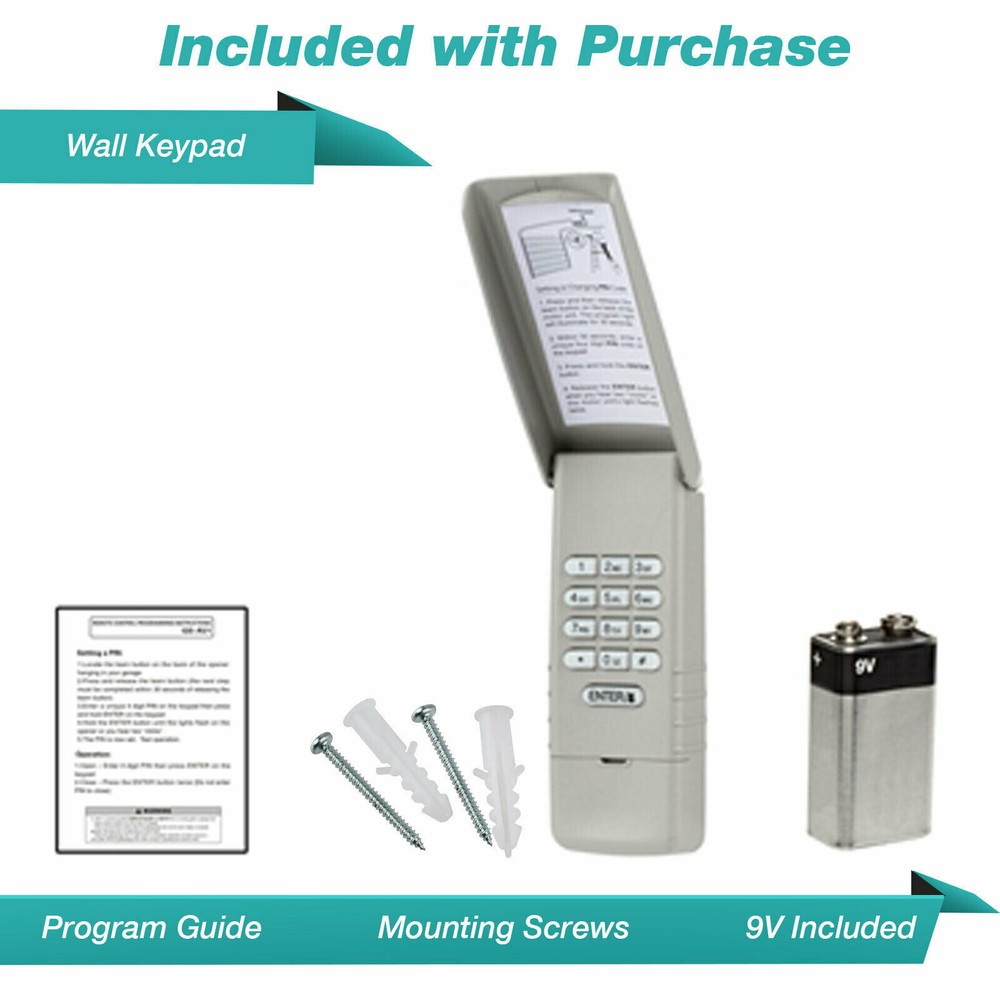 Linear MegaCode 318MHz Button Garage Keypad Remote Control MCT-1 MCT-11 MCT-3