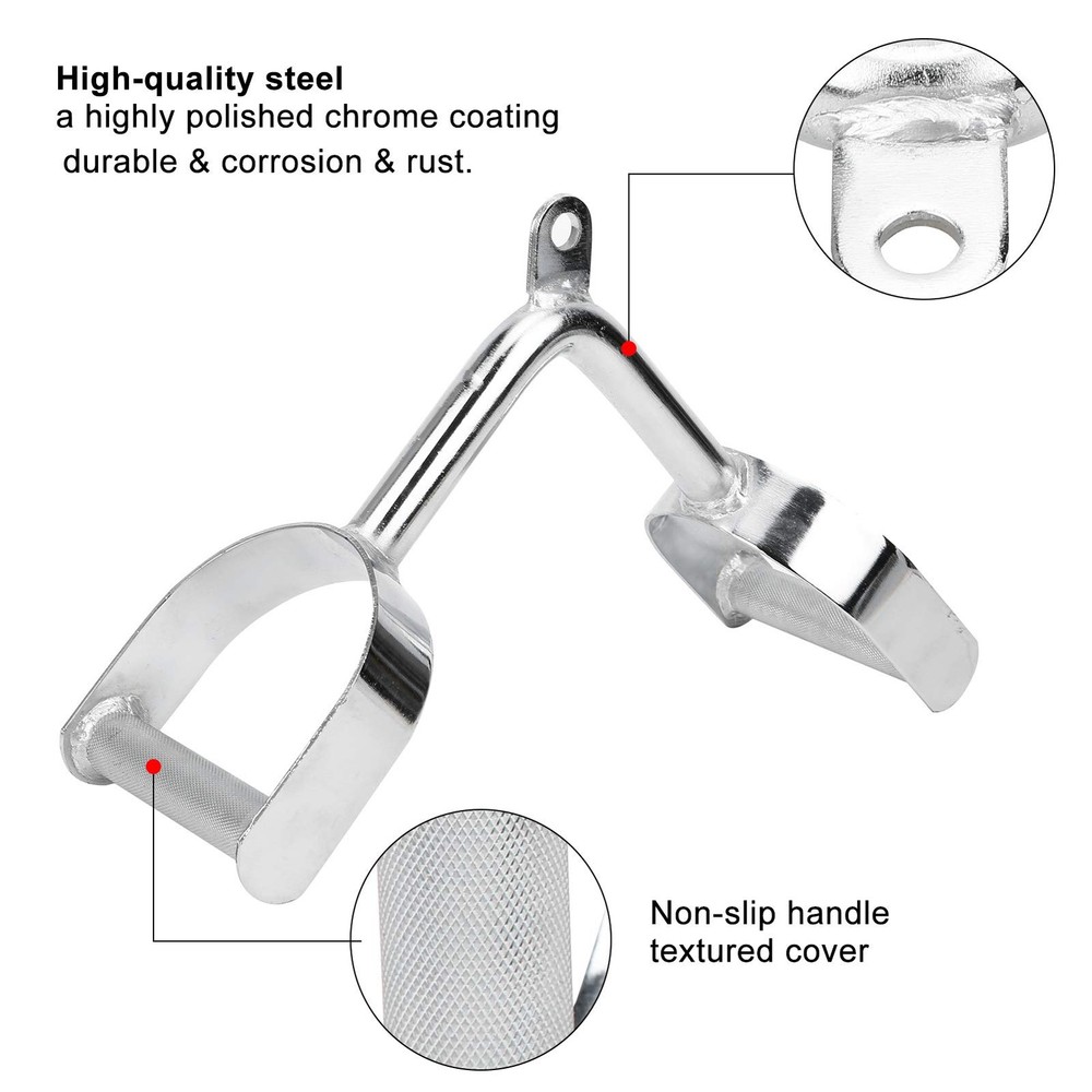 Row Attachment Handle,Heavy Steel Double D Row Handle Cable Attachment for Ro...
