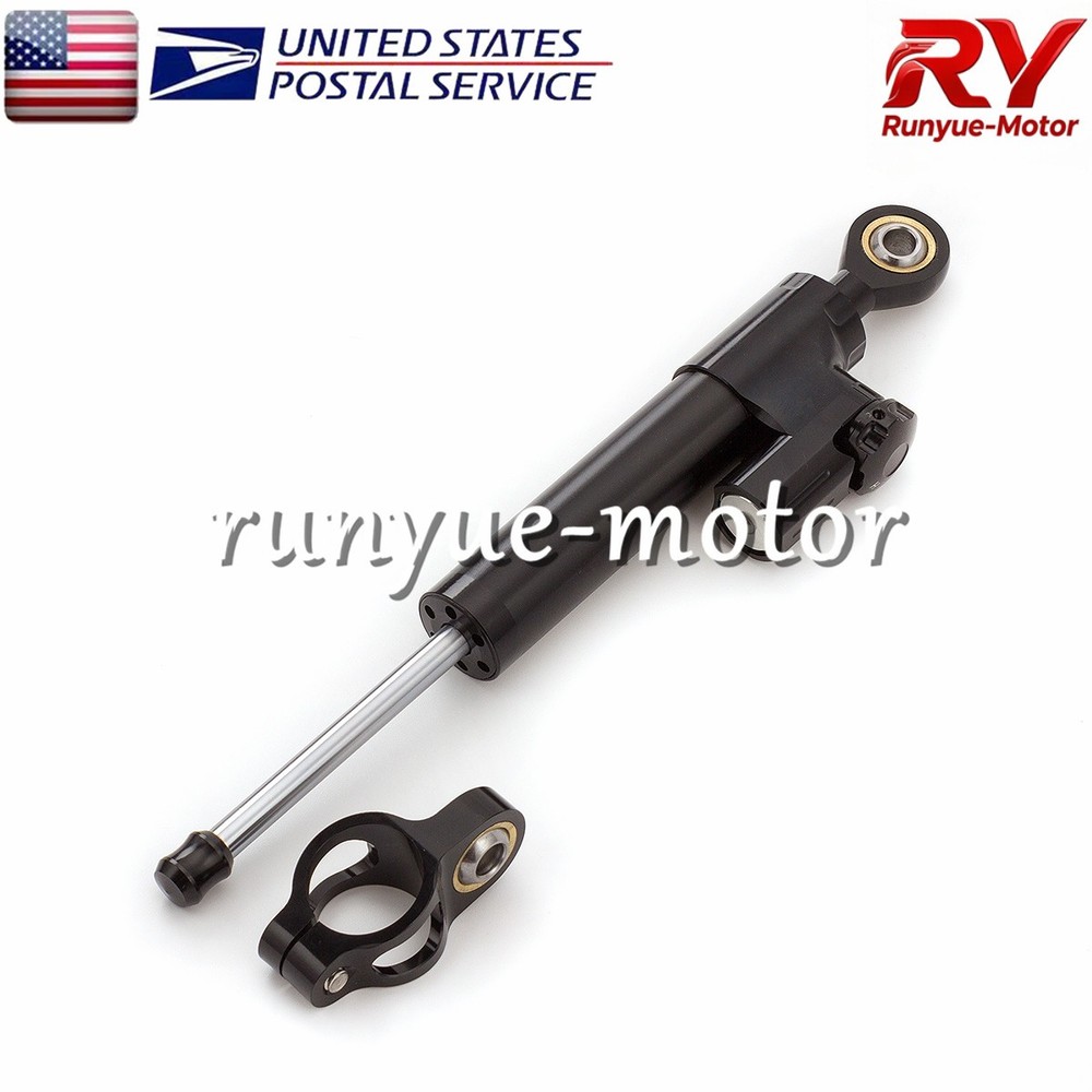 255mm Adjustable Motorcycle Steering Damper Stabilizer Linear Control Universal