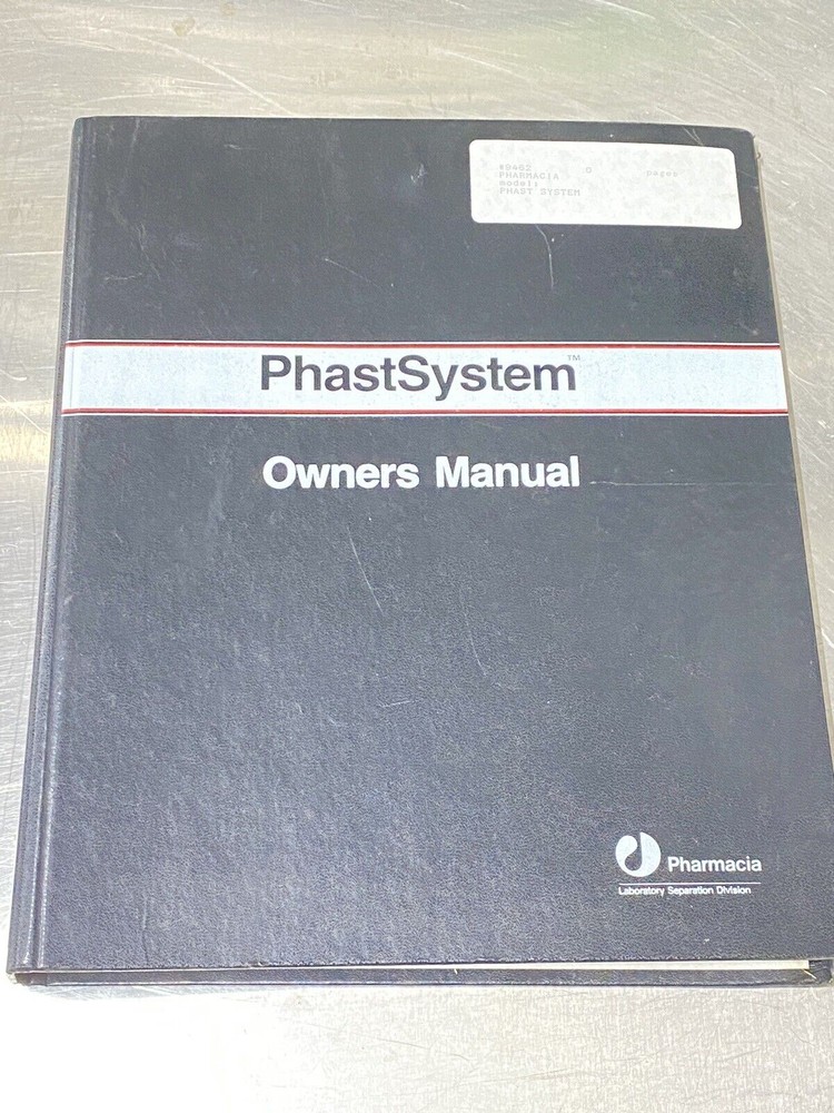 Pharmacia Phast System - Users Guide / Instruction / Manual