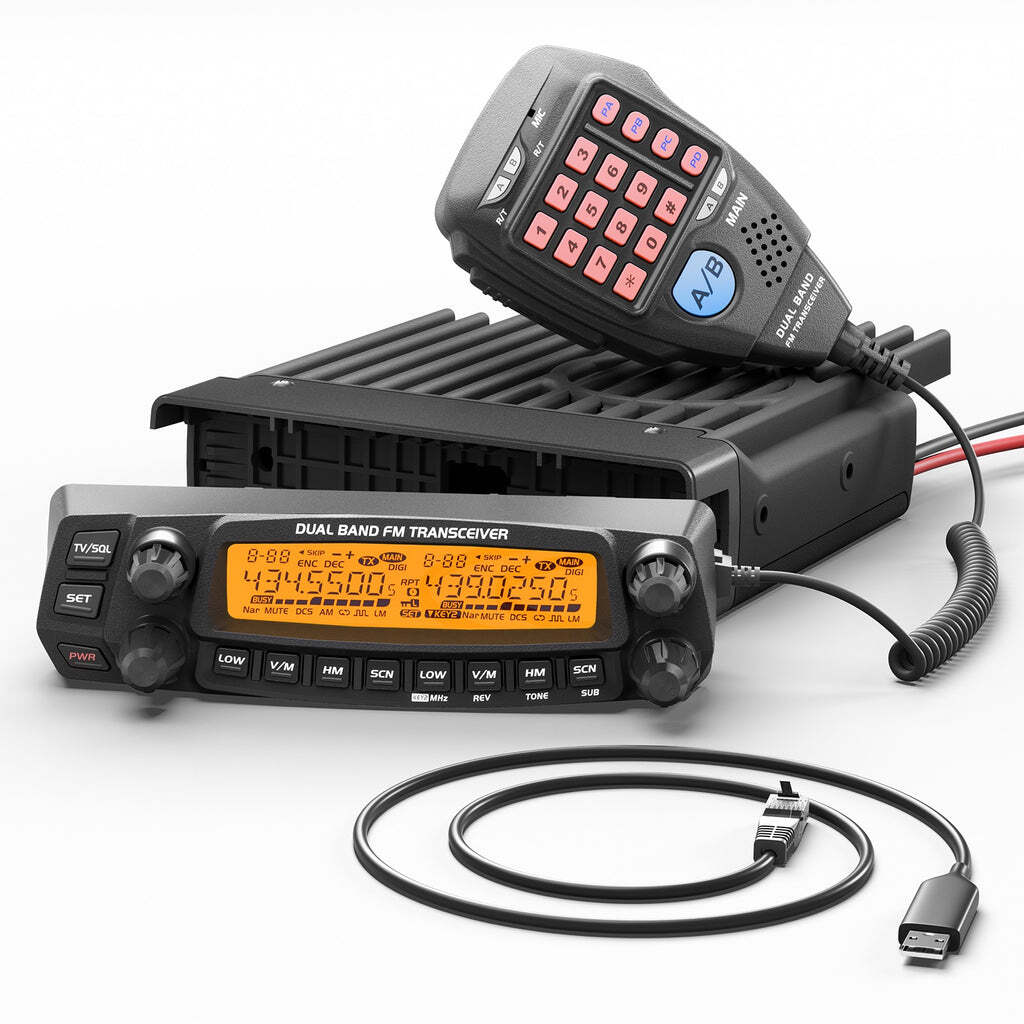 Radioddity DB50 Dual Band Mobile Radio | 50W | Large LCD Display