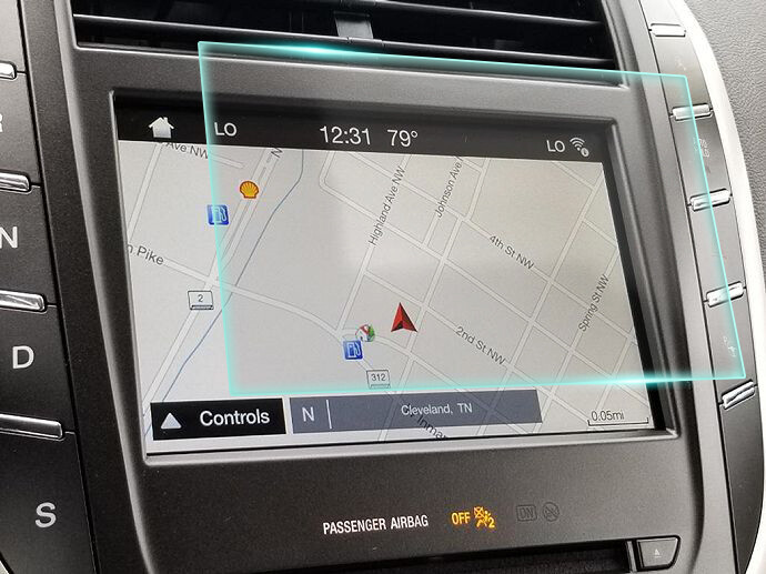 Crystal Clear Screen Protector for 2017 Lincoln MKC Vehicle Navigation