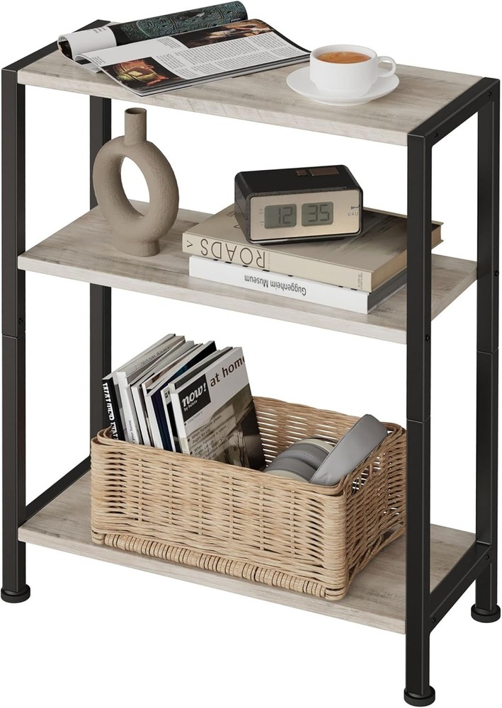 3-Tier Side Table Small EndTable Sofa SideTable Narrow Spaces Slim EndTable