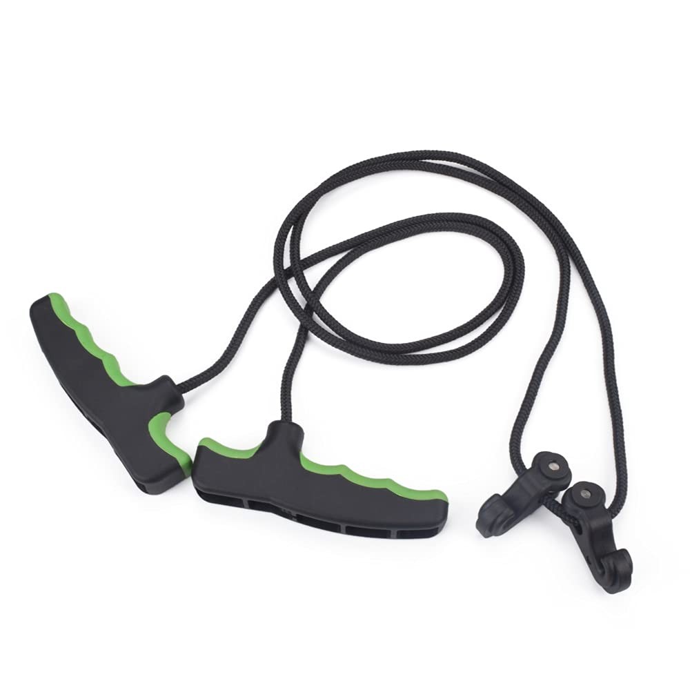 Crossbow Cocking Device Double Handle Crossbows Rope Black Rope(Extra Handle)