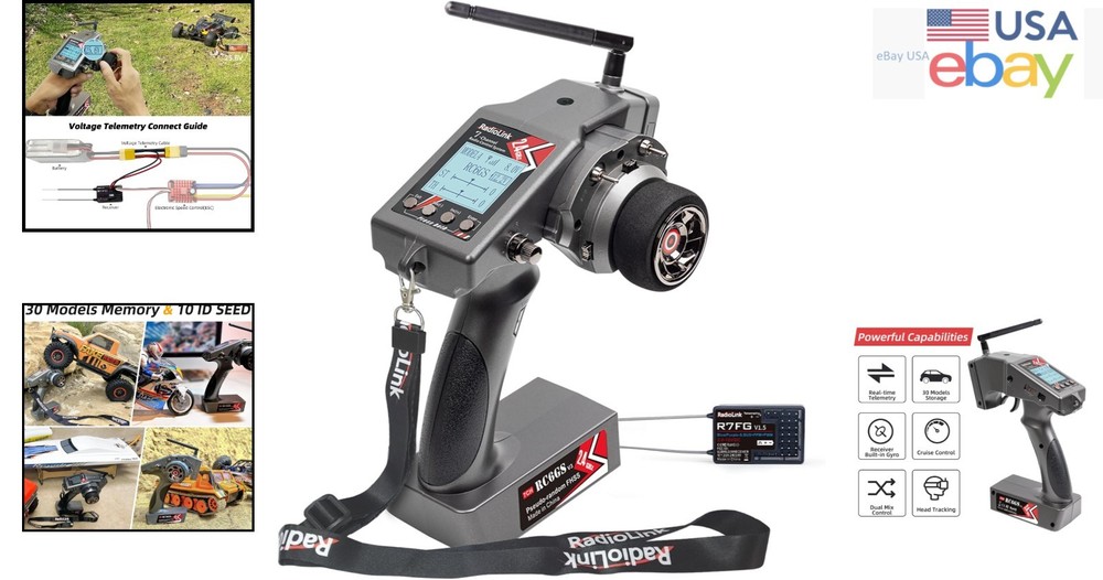 7 Channels RC Transmitter and Receiver for Enhanced Control and Performance