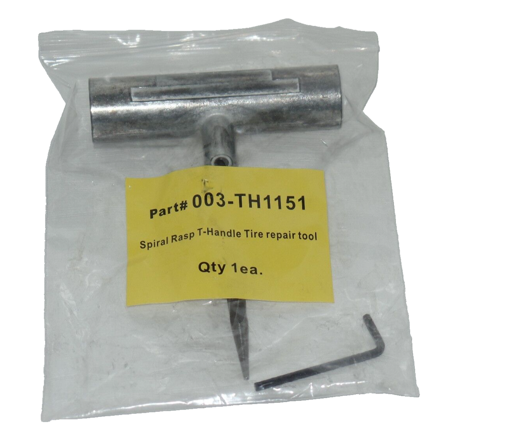 2 Kits Tire Plug Probe Tool Spiral Rasp & Split Needle T Handle Insertion Tool